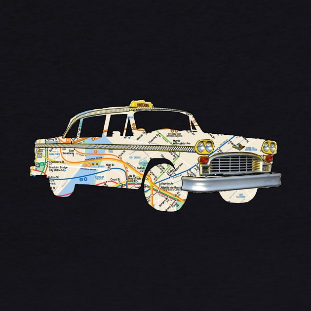 NYC old school Taxi by Hook Ink